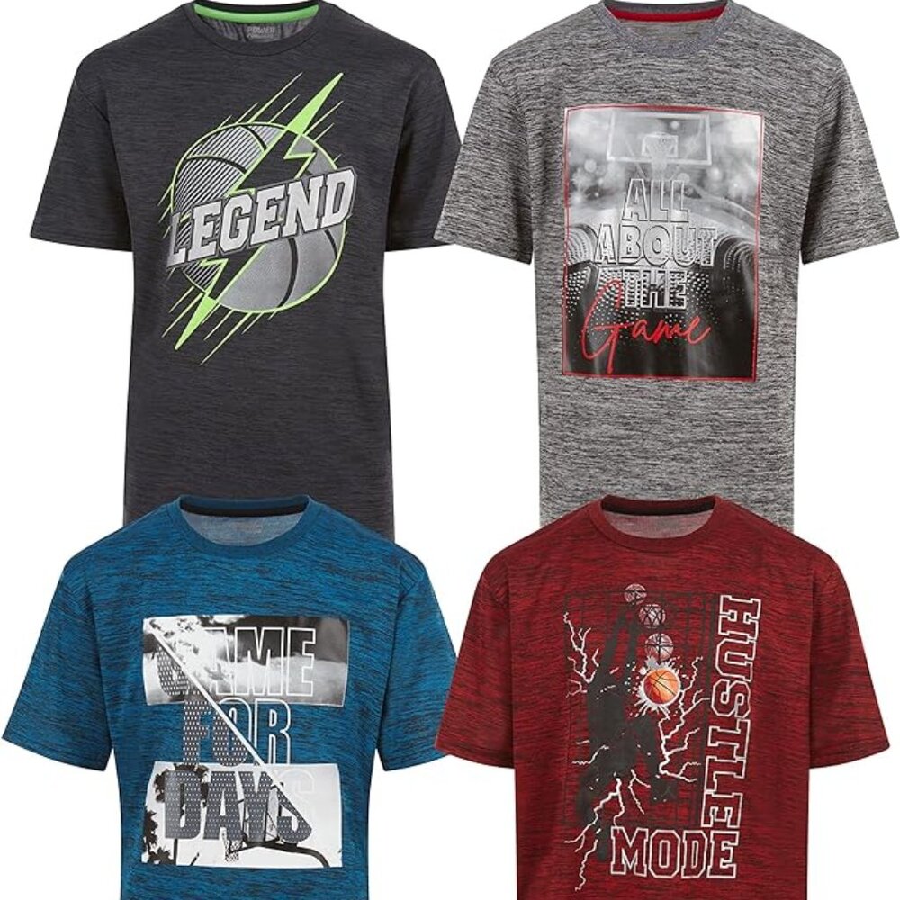 NWT Boys Basketball Shirts (4)-Size Large 10/12